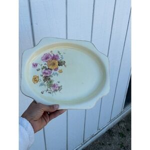 Pantry Bak-In Ware by Crooksville 889 Vintage Platter with‎ Flowers